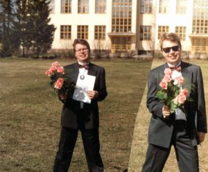Mika Tuovinen Lähetyskoulun päätöspäivänä keväällä 1993.